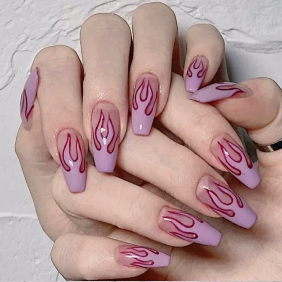 Wearing Nails Finished False Nails