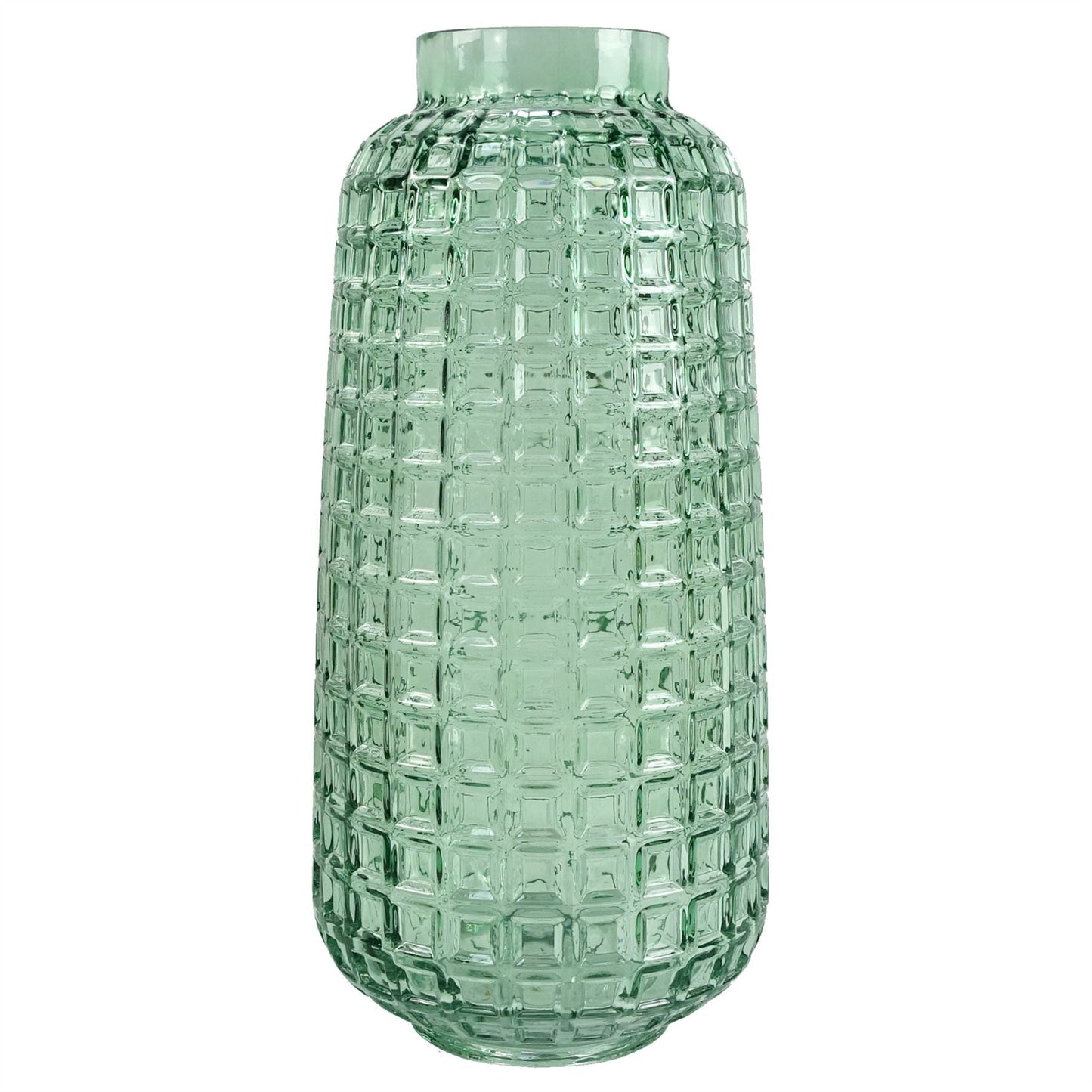 Glass Vase Green Cube Glass Vase 30cm-0