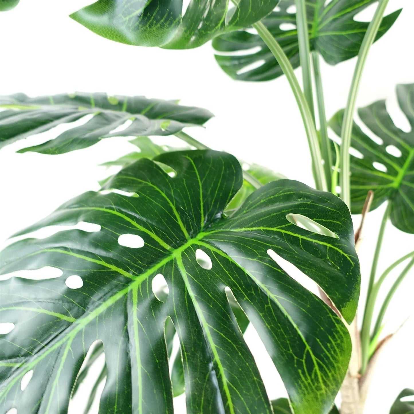 Artificial Monstera Plant 150cm Luxury Cheese Plant Tall Copper Metal Planter-4