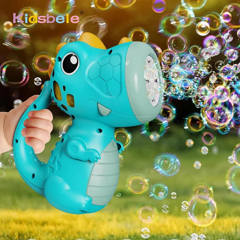 Dinosaur Bubble Machine Fun Music Light Bubble Maker Toy
