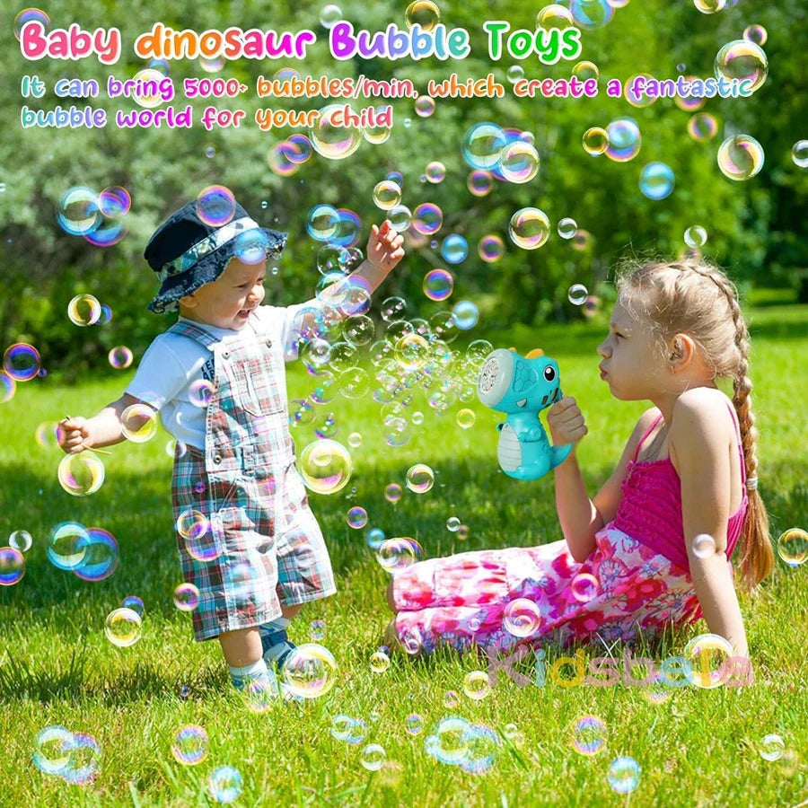 Dinosaur Bubble Machine Fun Music Light Bubble Maker Toy