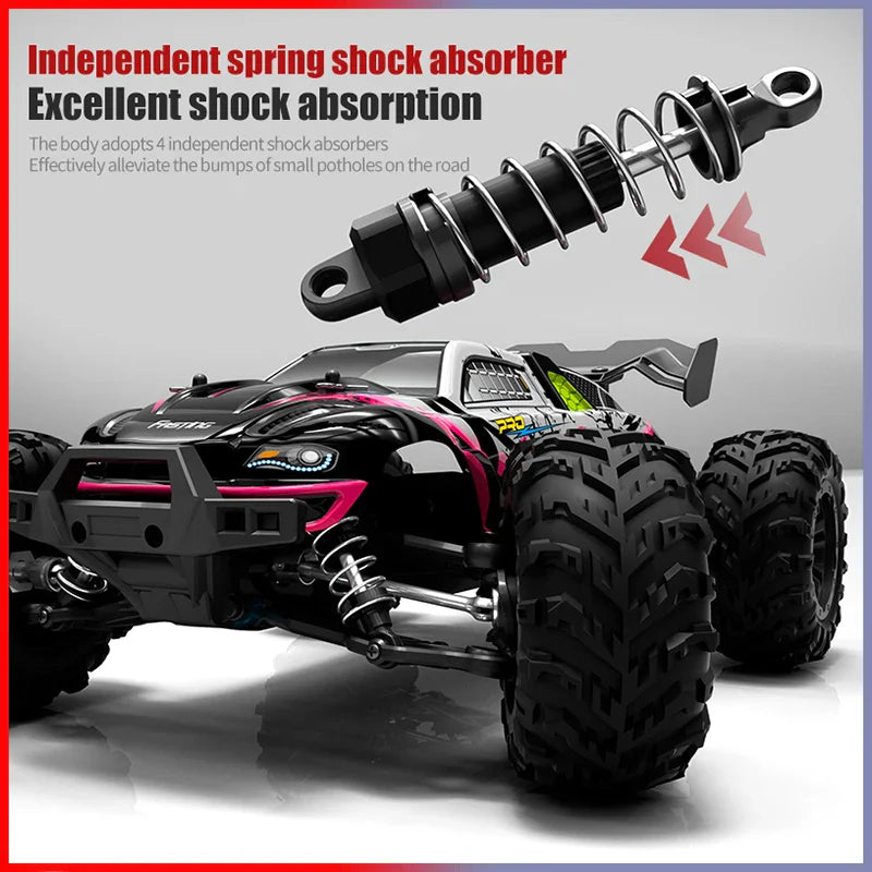 High-Speed 4x4 RC Monster Truck with LED Lights - 70KM/H Adventure-2