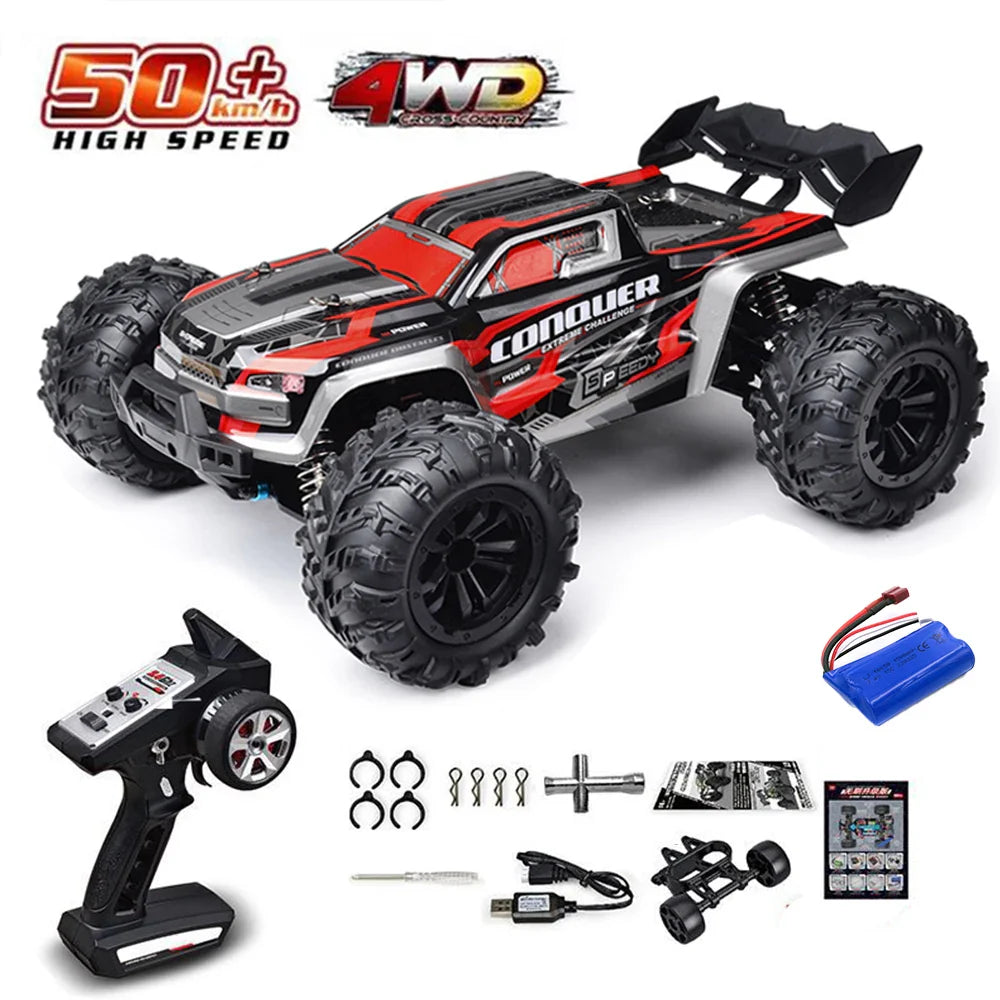 High-Speed 4x4 RC Monster Truck with LED Lights - 70KM/H Adventure-11