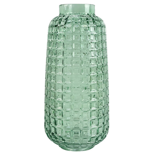 Glass Vase Green Cube Glass Vase 30cm-0