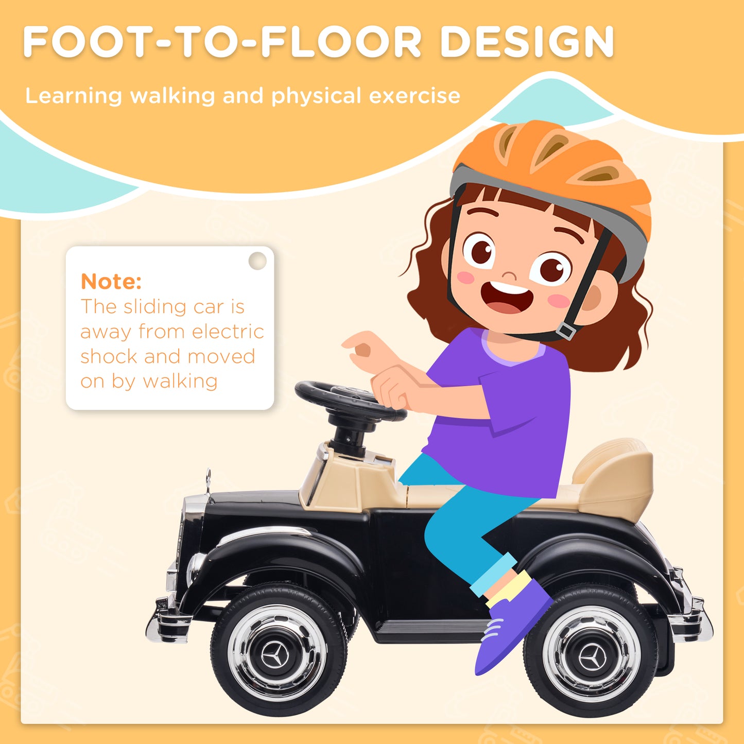 Foot to Floor Ride on Sliding Car Mercedes-Benz 300S Licensed for 18-48 months | AIYAPLAY